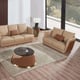 Italian Leather Sand Tan Brown Sofa Set 5P GLAMOUR EUROPEAN FURNITURE Modern