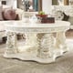 White Gloss Finish Coffee Table Set 3Pcs Traditional Homey Design HD-8089