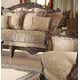 Antique Gold & Perfect Brown Loveseat Traditional Homey Design HD-1609