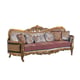 Luxury Sand Red & Gold Wood Trim MODIGLIANI Sofa EUROPEAN FURNITURE Traditional