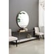 Plain Mirror W/ Inserted Section of Caracasta Marble EDGE MIRROR by Caracole