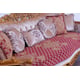 Luxury Sand Red & Gold Wood Trim MODIGLIANI Sofa EUROPEAN FURNITURE Traditional