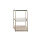 Glass Top & Metal Frame in Silver Shadow End Table DOUBLE AGENT by Caracole 