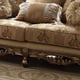 Met Ant Gold & Perfect Brown Sofa Set 2Pcs Traditional Homey Design HD-506 