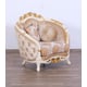 Luxury Beige & Gold Wood Trim VALENTINE Chair EUROPEAN FURNITURE Classic