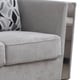 Gray Fabric Sofa w/ Steel Legs Modern Cosmos Furniture Kingston 