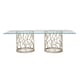 Rectangular Tempered Glass Top Dining Table AROUND THE REEF by Caracole 