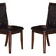 Espresso Finish Wood  Dining Chair Set of 2  Transitional Cosmos Furniture Pam