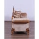 Imperial Luxury Brown & Silver Gold RAFFAELLO II Sofa Set 2Pcs EUROPEAN FURNITURE