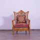 Luxury Sand Red & Gold Wood Trim MODIGLIANI Sofa Set 3 Pcs EUROPEAN FURNITURE 