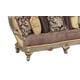 Antique Beige Gold w/Silver Wood Luxury Sofa HD-90018 Traditional Classic
