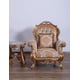 Luxury Brown & Gold Wood Trim TIZIANO Chair EUROPEAN FURNITURE Traditional