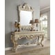 Belle Silver Console Table Carved Wood Traditional Homey Design HD-8022