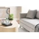 Moonlight Silver Fabric & Stainless-Steel Frame Sofa OPEN FRAMEWORK by Caracole 