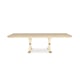Ivory Painted Finish Extandable Formal Dining Table TOE THE LINE by Caracole 