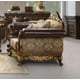 Golden Espresso Chenille Carved Wood Sofa Set 4P Homey Design HD-26 Traditional 