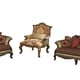 Luxury Silk Chenille Solid Wood Sofa Set 3Pcs HD-90008 Classic Traditional
