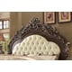 Cherry Ivory Tufted HB Cal King Bedroom Set 3Pcs Traditional Homey Design HD-8013