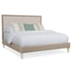 Taupe Premium Fabric Pearl Drop Finish King Bed LOVIE DOVIE by Caracole 