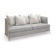 Silver Micro-Chenille Performance Fabric Sofa BACK IN STYLE by Caracole 