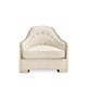 Rounded Silhouette Cream Fabric & Champagne Finish Sofa Set 3Pcs SHE'S A CHARMER by Caracole