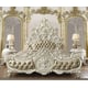 Antiqued White & Gold Brush Highlights King Bed Homey Design HD-1806