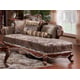 Cherry Finish Wood Chaise Traditional Cosmos Furniture Janet
