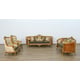 Imperial Luxury Black & Silver Gold LUXOR II Sofa Set 2Pcs EUROPEAN FURNITURE 
