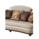 Luxury Beige Chenille Carved Wood Sofa Chair Set 2 Stefania Benetti’s Classic