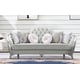Silver Gray Finish Wood Sofa Set 2Pcs Transitional Cosmos Furniture Natalia