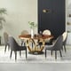 GALAXY 61" Round Dining Table Rosewood Top & Gold Stainless Steel Base EUROPEAN FURNITURE