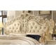 Luxury Cream Pearl Carved Wood King Bed Traditional Homey Design HD-5800 