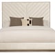 Beige Fabric & Ash Grey Wood Queen Bedroom Set 3Pcs MEET U IN THE MIDDLE / EARTHLY DELIGHT by Caracole 