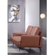 Italian Leather Russet Brown TRATTO Sofa Set 2Pcs EUROPEAN FURNITURE Modern