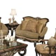  Benetti's Catalon Luxury Golden Beige Silk Chenille Sofa Set 4 Pcs Rich Brown