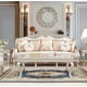 Silver Carved Wood Pearl Sofa Set 3Pcs Traditional Homey Design HD-2057 