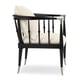 White Upholstery Tuxedo Black Finish Accent Chair Set 2Pcs BLACK BEAUTY by Caracole 