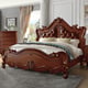 Traditional Cherry & Gold King Bedroom Set 4Pcs Homey Design HD-999 CHERRY  SPECIAL ORDER