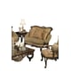 Luxury Golden Beige Silk Chenille Chair & 1/2 Benetti's Catalon Traditional