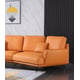 Premium Italian Leather Orange Sectional GALAXY RHC EUROPEAN FURNITURE Modern