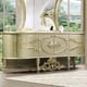 Classic Antique Gold & Belle Silver Solid Wood King Bed Set 6Pcs Homey Design HD-958