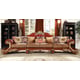 Luxury Cherry Finish Sectional Sofa Set 3Pcs Traditional Homey Design HD-2575