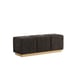 Charcoal Velvet & Metal Base THE FRAGMENT BENCH by Caracole 