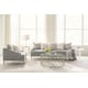 Granit Frey Fabric & Taupe Silver Finish Sofa LOW KEY by Caracole 
