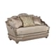 Luxury Silver w/Gold Accents Chenille Sofa Set 5Pcs Sp Order Benetti's Valentina
