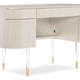 Whisper of Gold & Matte Pearl Finish Home Office Desk LADY LOVE by Caracole 
