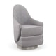 Grey-Blue Tweed Fabric Swivel Chair PERSONAL INVITATION by Caracole 