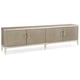 Koto Panels In Champagne Shimmer Console Table IT'S SHOW TIME by Caracole 