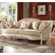 Luxury Cream Chenille Tufted Sofa Set 3Pcs Traditional Homey Design HD-7310 