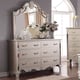 Silver Finish Wood King Bedroom Set 5Pcs Contemporary Cosmos Furniture Sonia